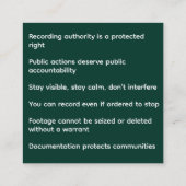 He's Watching You 2026 Quadratische Visitenkarte (Rückseite)