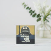 He's Watching You 2026 Quadratische Visitenkarte (Stehend Vorderseite)