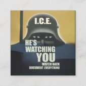 He's Watching You 2026 Quadratische Visitenkarte (Vorderseite)