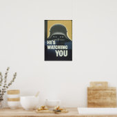 He's Watching You Poster (Küche)