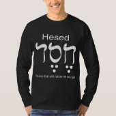 Hesed Chesed in hebräischen Buchstaben T-Shirt (Vorderseite)