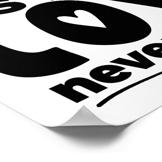 "Hesed Never Versage" 11x14 Semi-Glanz-Poster Poster (Ecke)