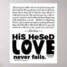 "Hesed Never Versage" 11x14 Semi-Glanz-Poster Poster