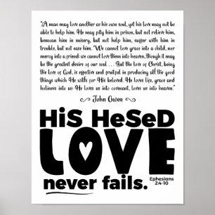 "Hesed versagt nie" Halb-Glanz 11x14 Plakat