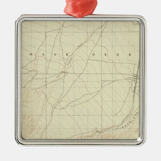 Hesperia Quadrangon mit San Andreas Rift Silbernes Ornament (Vorne)