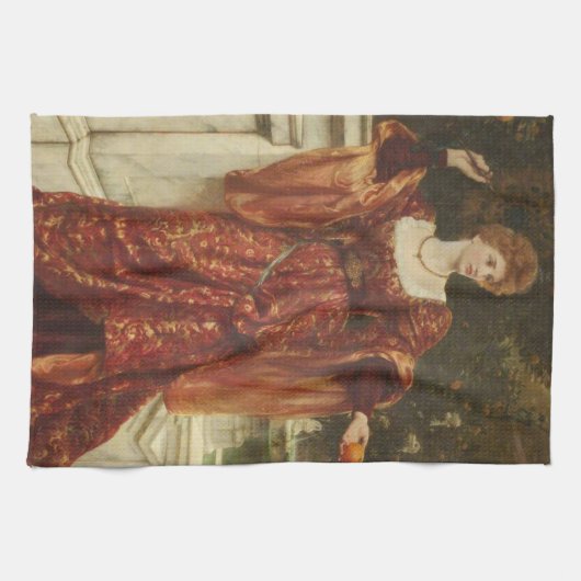 Hesperia (von Frank Dicksee) Geschirrtuch (Horizontal)