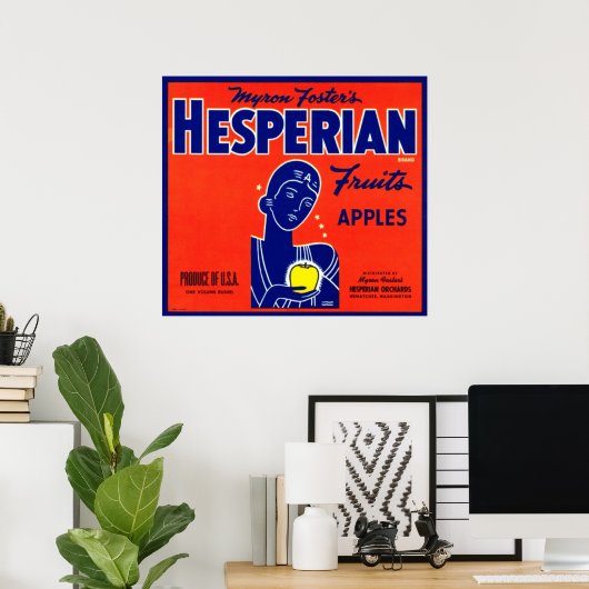 Hesperian Fruchtäpfel Poster (Heimbüro)