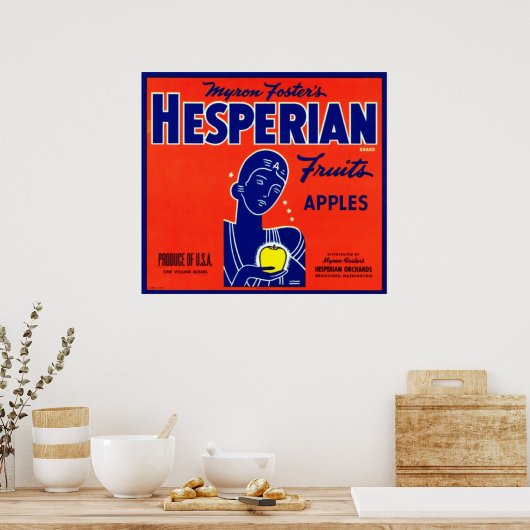 Hesperian Fruchtäpfel Poster (Küche)