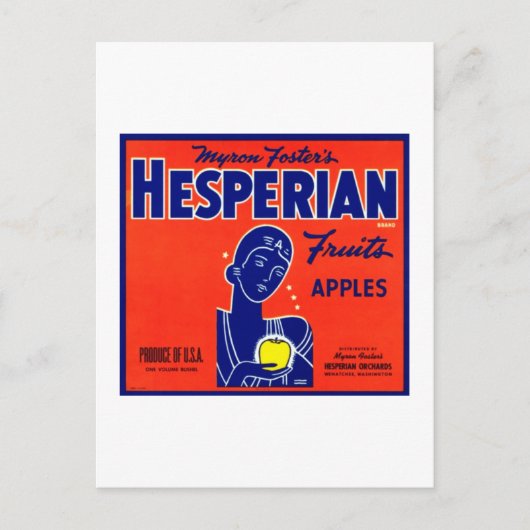 Hesperian Fruchtäpfel Postkarte (Vorderseite)