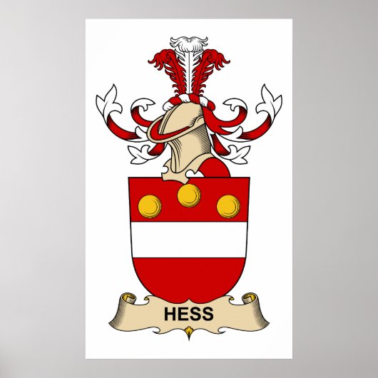 Hess Familienwappen Poster (Vorne)