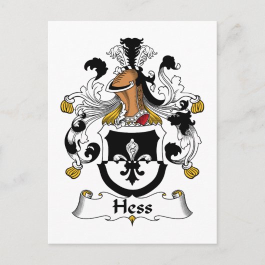 Hess Familienwappen Postkarte (Vorderseite)