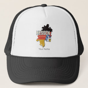 Hesse Germany Retro Staat Map Vintag Jug Souvenir Truckerkappe