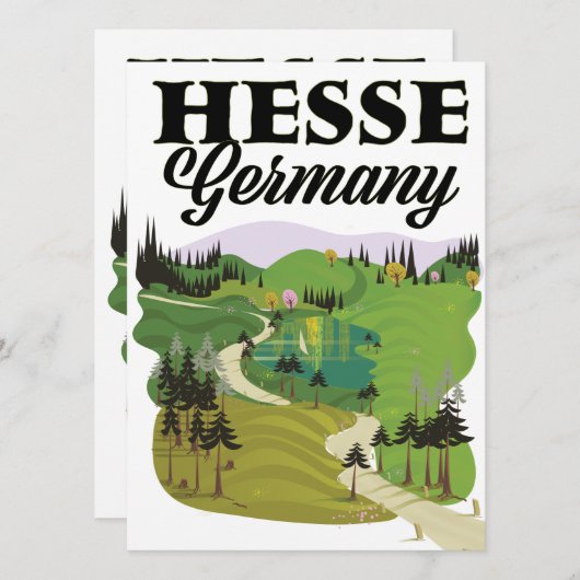 Hesse Germany Travel Poster (Vorne/Hinten)