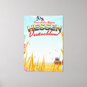 Hessen Deutschland Reiseplakat Leinwanddruck