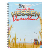 Hessen Deutschland Reiseplakat Notizblock (Vorderseite)
