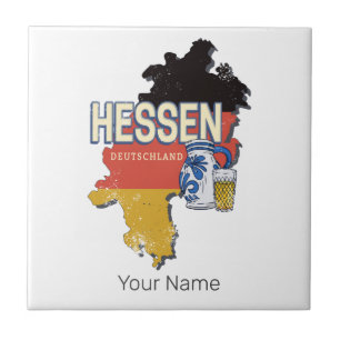 Hessen Deutschland Retro-Staatskarte Vintage-Krug Fliese