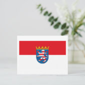 Hessen Flag Postkarte (Stehend Vorderseite)