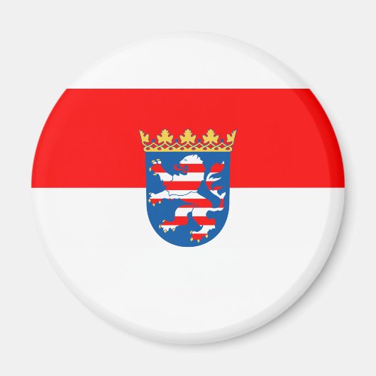 Hessen Flagge Magnet (Vorne)