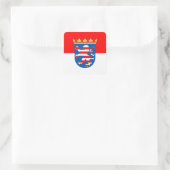 Hessen Flagge Quadratischer Aufkleber (Tasche)
