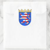 Hessen (Hessen) COA Runder Aufkleber (Tasche)