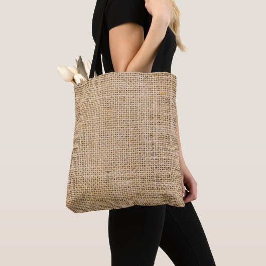 Hessian Sackcloth Burlap Textur Hintergrund Tasche (Von Nahem)