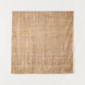 Hessian sackcloth burlap woven texture background, wandteppich (Vorderseite (Horizontal))