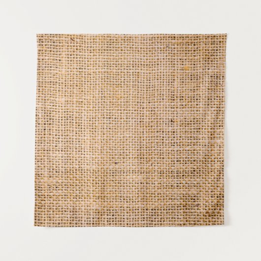 Hessian sackcloth burlap woven texture background, wandteppich (Vorderseite)