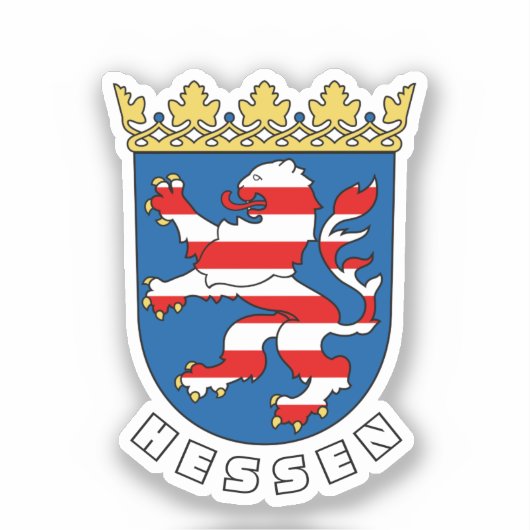 Hessische Wappen (Deutschland) Aufkleber (Vorderseite)