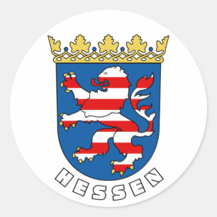 Hessische Wappen (Deutschland) Runder Aufkleber