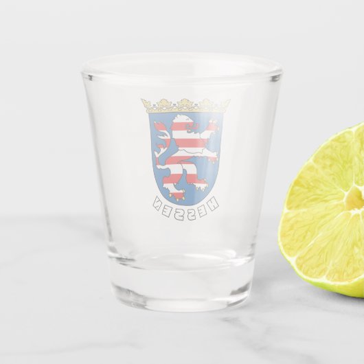 Hessische Wappen (Deutschland) Schnapsglas (Rückseite)