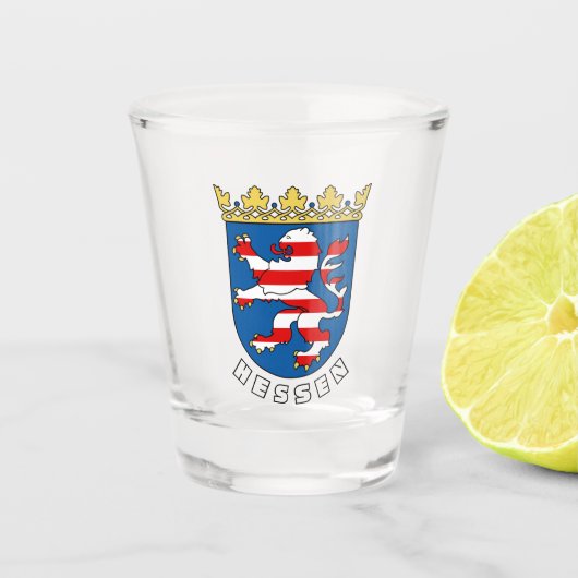 Hessische Wappen (Deutschland) Schnapsglas (Vorderseite)