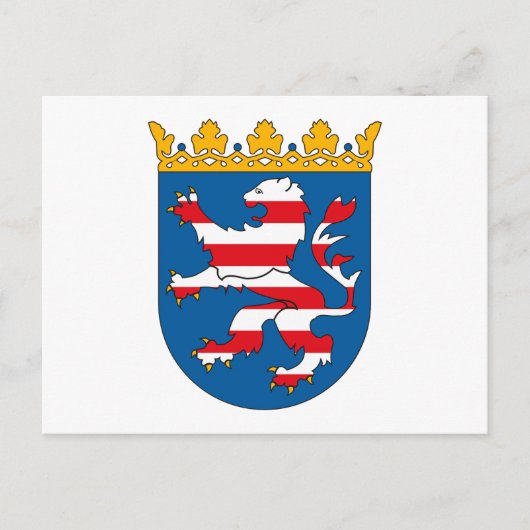 Hessische Wappen Postkarte (Vorderseite)