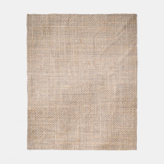 Hessischer Sacktuch, gewebter Texturhintergrund. Fleecedecke (Vorderseite)