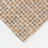 Hessischer Sacktuch, gewebter Texturhintergrund. Fleecedecke (Ecke)