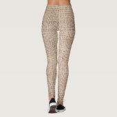 Hessischer Sacktuch, gewebter Texturhintergrund. Leggings (Rückseite)