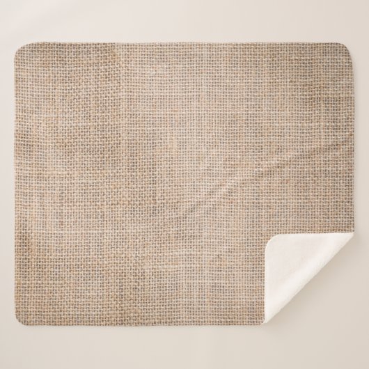 Hessischer Sacktuch, gewebter Texturhintergrund. Sherpadecke (Vorderseite (Horizontal))