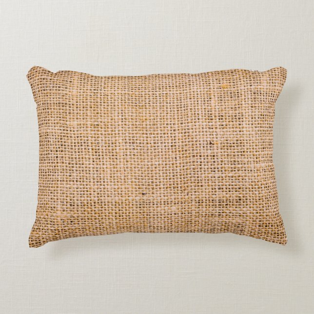 Hessischer Sacktuchhalter mit gewebter Textur, Dekokissen (Vorderseite)