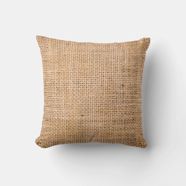 Hessischer Sacktuchhalter mit gewebter Textur, Kissen (Vorderseite)