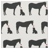 Hest Og Hund Gewebe Stoff (Nahaufnahme)