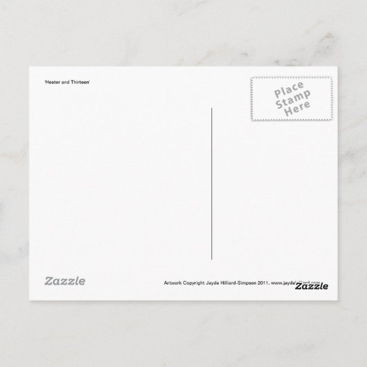 'Hester and Thirteen' Postcard Postkarte (Rückseite)
