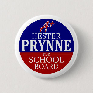 Hester Prynne für Schulbehörde-Knopf Button