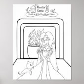 Hestia Coloring Page Print Poster (Vorne)