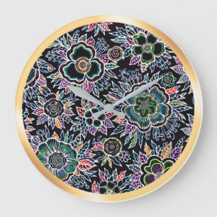 HESTIA: Ewiges Leuchten - Maximalistische Kunstwan Große Wanduhr