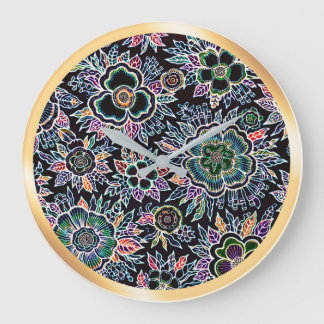 HESTIA: Ewiges Leuchten - Maximalistische Kunstwan Große Wanduhr