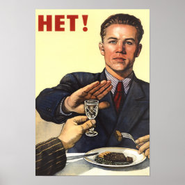 HET - sowjetische Propaganda gegen Alkohol - 1954 Poster