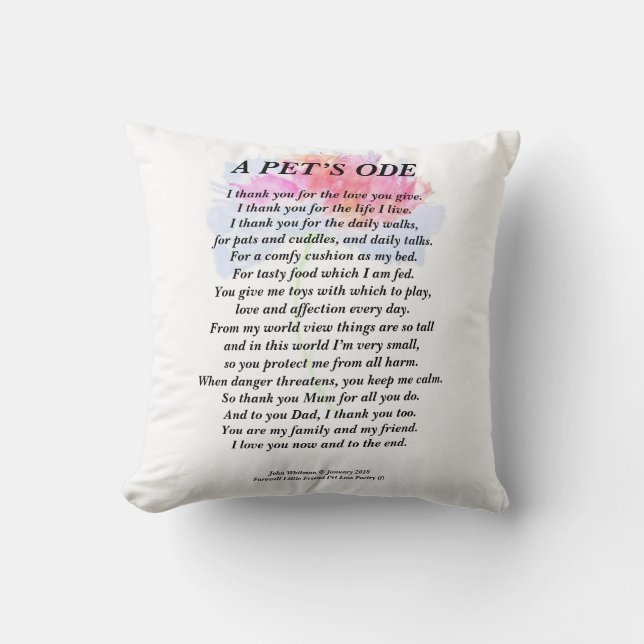 Het Tribute to Eigentümer Gedicht Cushion 41 x 41  Kissen (Vorderseite)