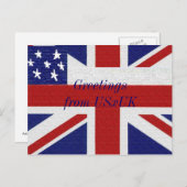 Hetalia: Grüße von USxUK Postkarte (Vorne/Hinten)