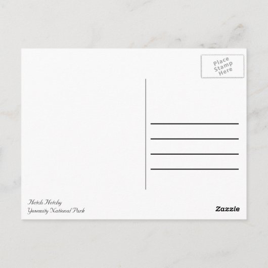 Hetch Hetchy Yosemite Postcard Postkarte (Rückseite)