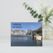 Hetch Hetchy's O'Shaughnessy Dam in Yosemite Postkarte (Stehend Vorderseite)