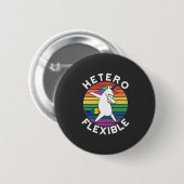 Hetero Flexible LGBT Lesbische Schwulenschwule Button (Vorne & Hinten)